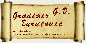 Gradimir Durutović vizit kartica